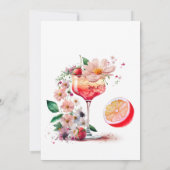 アペロルスピリッツカクテルシトラスオレンジブライダルシャワー 招待状 (裏面)