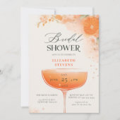 アペロルスピリッツフローラカクテルブライダルシャワー 招待状 (正面)