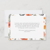 アペロルスピリッツフローラ水彩ブライダルシャワー サンキューカード (裏面)