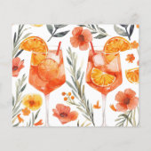 アペロルスピリッツフローラ水彩ブライダルレシピカード (裏面)