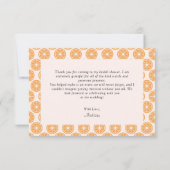 アペロルスピリッツブライダルシャワーサンキューカード 招待状 (裏面)