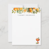 アペロルスピリッツOrange Botanicalパーソナル化可能 ノートカード (正面)