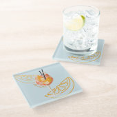 アペロル時計 ガラスコースター (アングル)