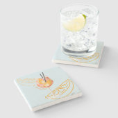 アペロル時計 ストーンコースター (横)