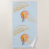 アペロル時計 ビーチタオル (正面)