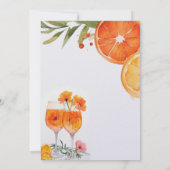 アペロールスピリッツ水彩ブライダルシャワー招待 招待状 (裏面)