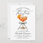 アペロールスプリッツで三十路の誕生日を飾る 招待状 (正面)