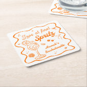 アペロールスプリッツの独身最後の夜 スクエアペーパーコースター (アングル)