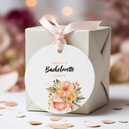 アペロールスプリッツの花のバチェロレッテパーティー フェイバータグ