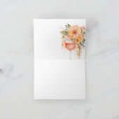 アペロールスプリッツの花を添えたブライズシャワー サンキューカード (内部)