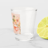 アペロールスプリッツの花を添えたブライズシャワー ショットグラス (右)