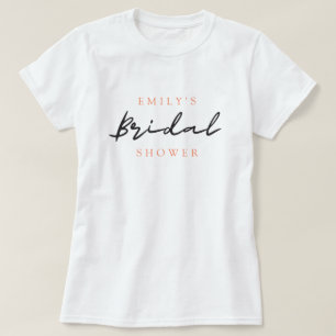 アペロールスプリッツの花を添えたブライズシャワー Tシャツ
