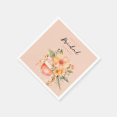 アペロールスプリッツの花嫁シャワー スタンダードカクテルナプキン (角)