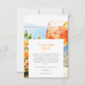 アペロールスプリッツ アマルフィ イタリア ブライダルシャワー サンキューカード (正面)