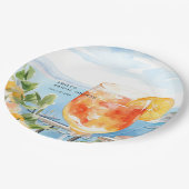 アペロールスプリッツ アマルフィ ブライダルシャワー ペーパープレート (アングル)