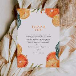 アペロールスプリッツ ウォーターカラーブライダルシャワー サンキューカード