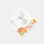 アペロールスプリッツ ウォーターカラーブライダルシャワー スタンダードカクテルナプキン (角)