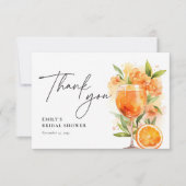 アペロールスプリッツ ウォーターカラー ブライダルシャワー サンキューカード (正面)