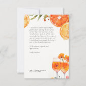 アペロールスプリッツ ウォーターカラー ブライダルシャワー サンキューカード (裏面)