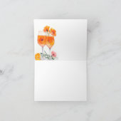 アペロールスプリッツ ウォーターカラー ブライダルシャワー サンキューカード (内部)