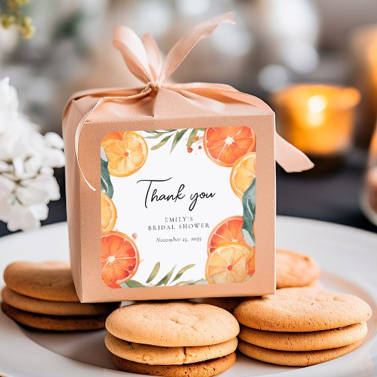 アペロールスプリッツ ウォーターカラー ブライダルシャワー スクエアシール