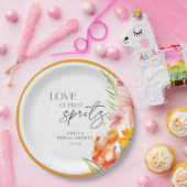 アペロールスプリッツ ウォーターカラー ブライダルシャワー ペーパープレート (パーティー)