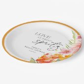 アペロールスプリッツ ウォーターカラー ブライダルシャワー ペーパープレート (アングル)