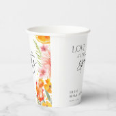 アペロールスプリッツ ウォーターカラー ブライダルシャワー 紙コップ (右)