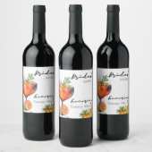 アペロールスプリッツ オレンジ モダン ブライダルシャワー ワインラベル (ボトル)