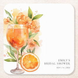 アペロールスプリッツ ブライダルシャワー スクエアペーパーコースター