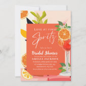 アペロールスプリッツ レモン オレンジ 輝く  ブライズシャワー 招待状 (正面)
