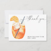アペロールブライダルシャワーサンキューカード カード (正面)