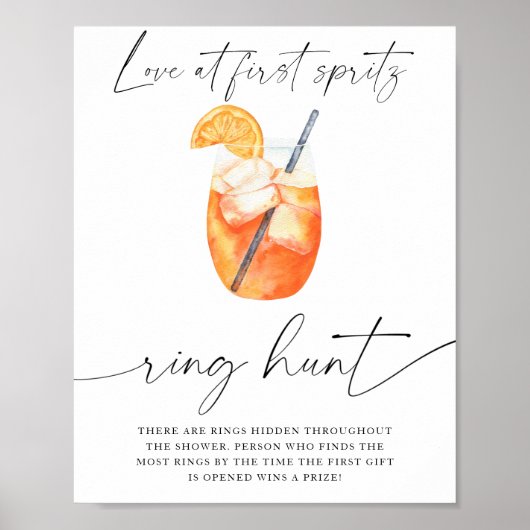アペロールブライダルシャワー – リング狩りゲーム ポスター (正面)