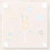 アペロールレシピ ガラスコースター (裏面)