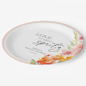 アペロール スプリッツ ウォーターカラー ブライダル シャワー ペーパープレート (アングル)