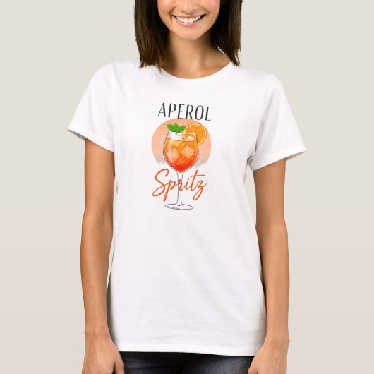アペロール スプリッツ カクテル デザイン Tシャツ (正面)