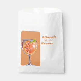 アペロール スプリッツ フラワーブライダルシャワー ギフトバッグ フェイバーバッグ