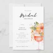 アペロール スプリッツ フラワーブライダルシャワー 招待状 (正面)