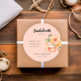 アペロール スプリッツ フラワー バチェロレッテ パーティー ラウンドシール