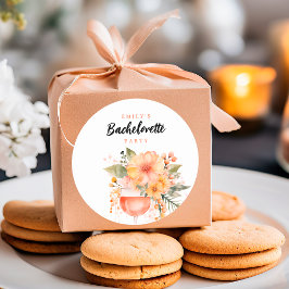 アペロール スプリッツ フラワー バチェロレッテ パーティー ラウンドシール