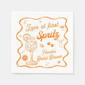 アペロール スプリッツ ブライダル シャワー スタンダードカクテルナプキン (正面)