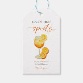 アペロール ラブ アット ファースト スプリッツ オレンジ ブライダル シャワー ギフトタグ (正面)