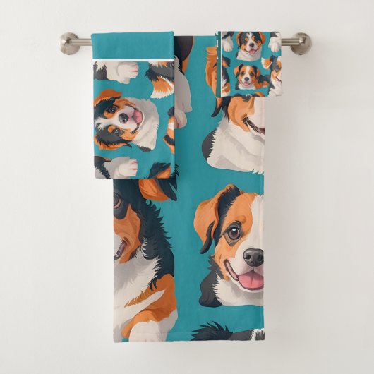 アペンニーウルフモザイクカスタムパタカラフルーン バスタオルセット (インサイチュ)