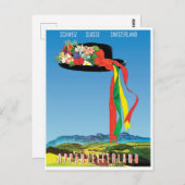 アペ伝統的ンゼルランドの花帽子 ポストカード (正面/裏面)