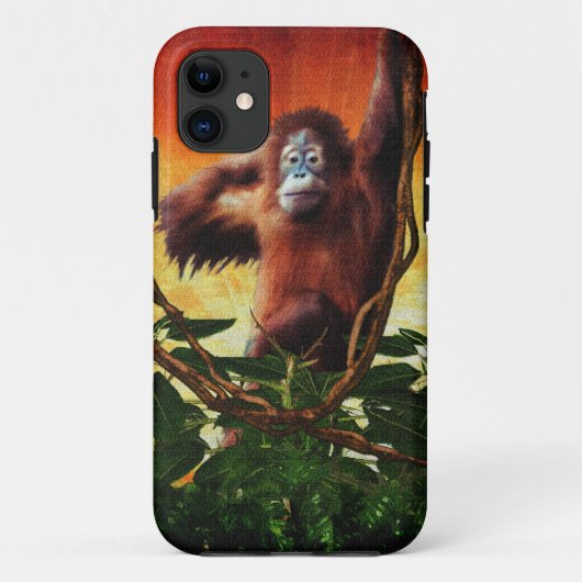 アペ素晴らしオランウータン野生動物愛好家 Case-Mate iPhoneケース (裏面)