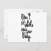 アホがお前の日の白黒引用文 ポストカード (正面/裏面)