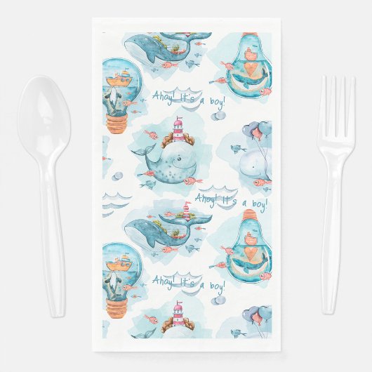アホイかわいいクジラのテーブルの装飾ベビーシャワー