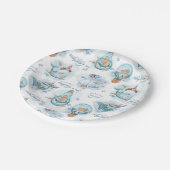 アホイかわいいクジラのテーブルの装飾ベビーシャワー ペーパープレート (アングル)