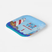 "アホイそこだ"引用文ライトハウスシルボートトレジャー ペーパープレート (傾斜あり)