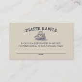 アホイその男の子おむつラッフルベビーヴィンテージ 航海の エンクロージャーカード (正面)